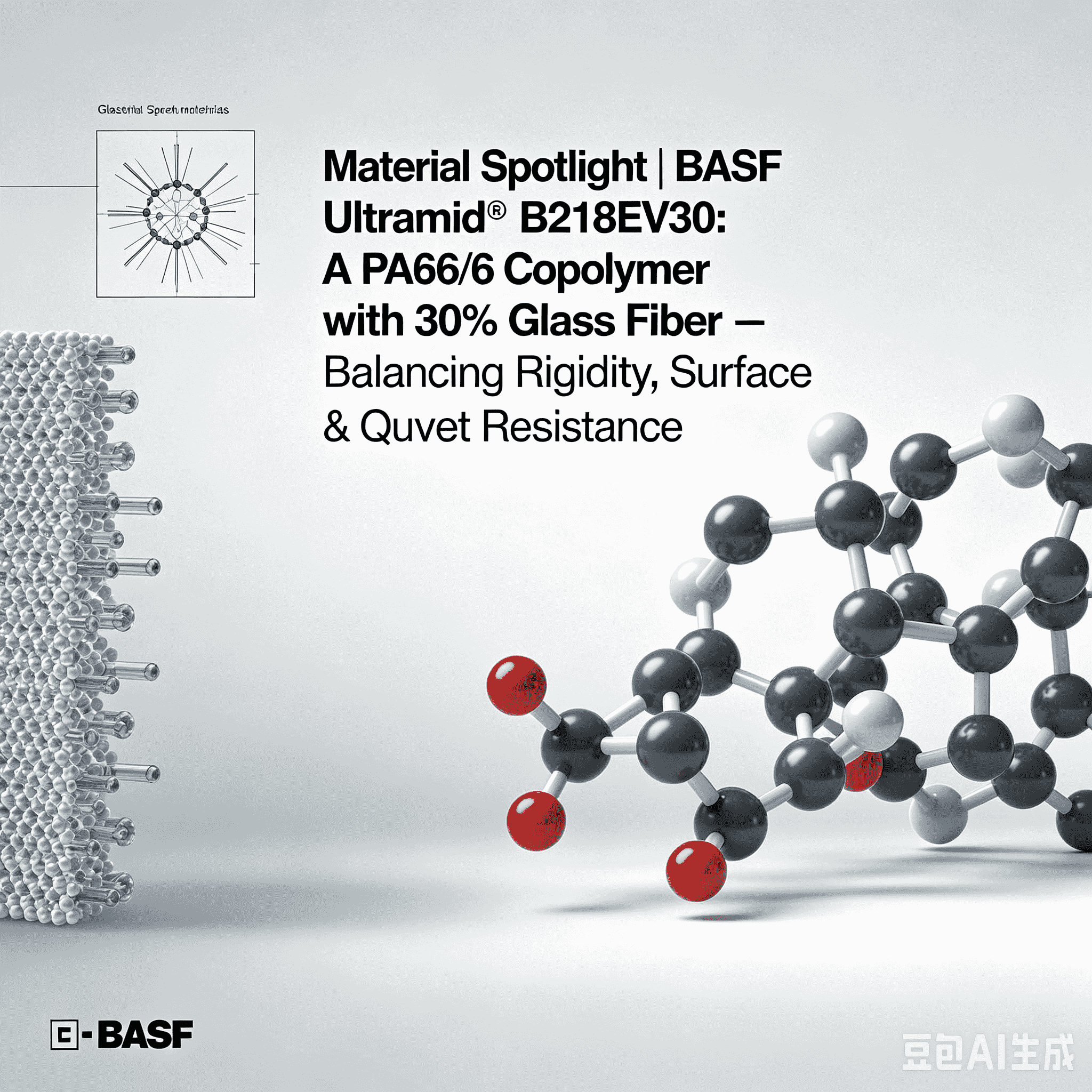 Materiał w centrum uwagi | BASF Ultramid® B218EV30: kopolimer PA66/6 z 30% zawartością włókna szklanego – równoważąca sztywność, jakość powierzchni i odporność na ciepło
